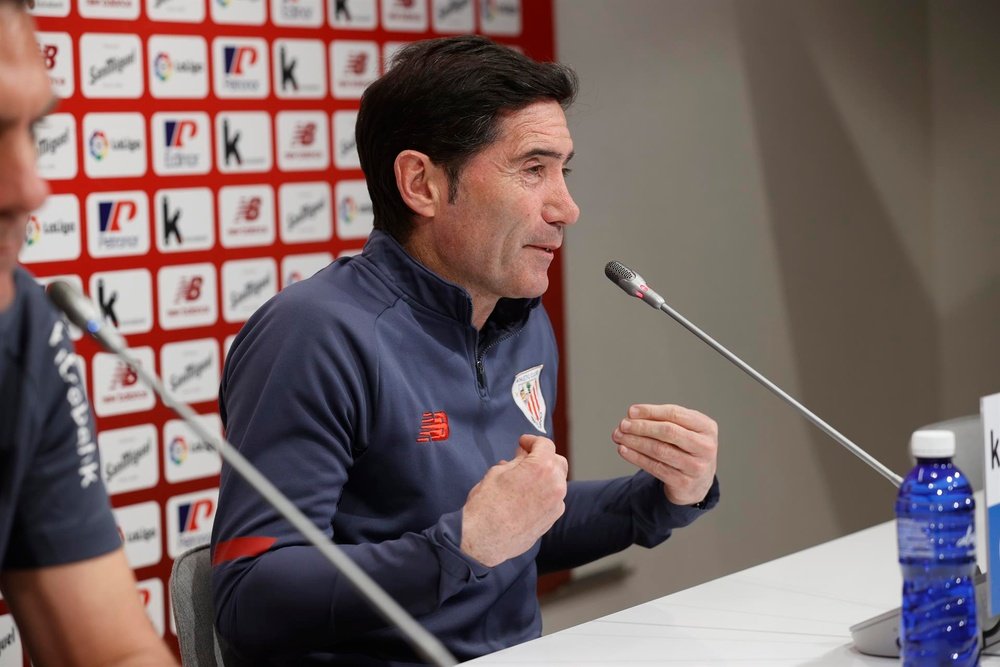 Marcelino analizó el encuentro ante el Granada. EFE