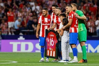 O adeus de Herrera ao Atlético de Madrid.AFP