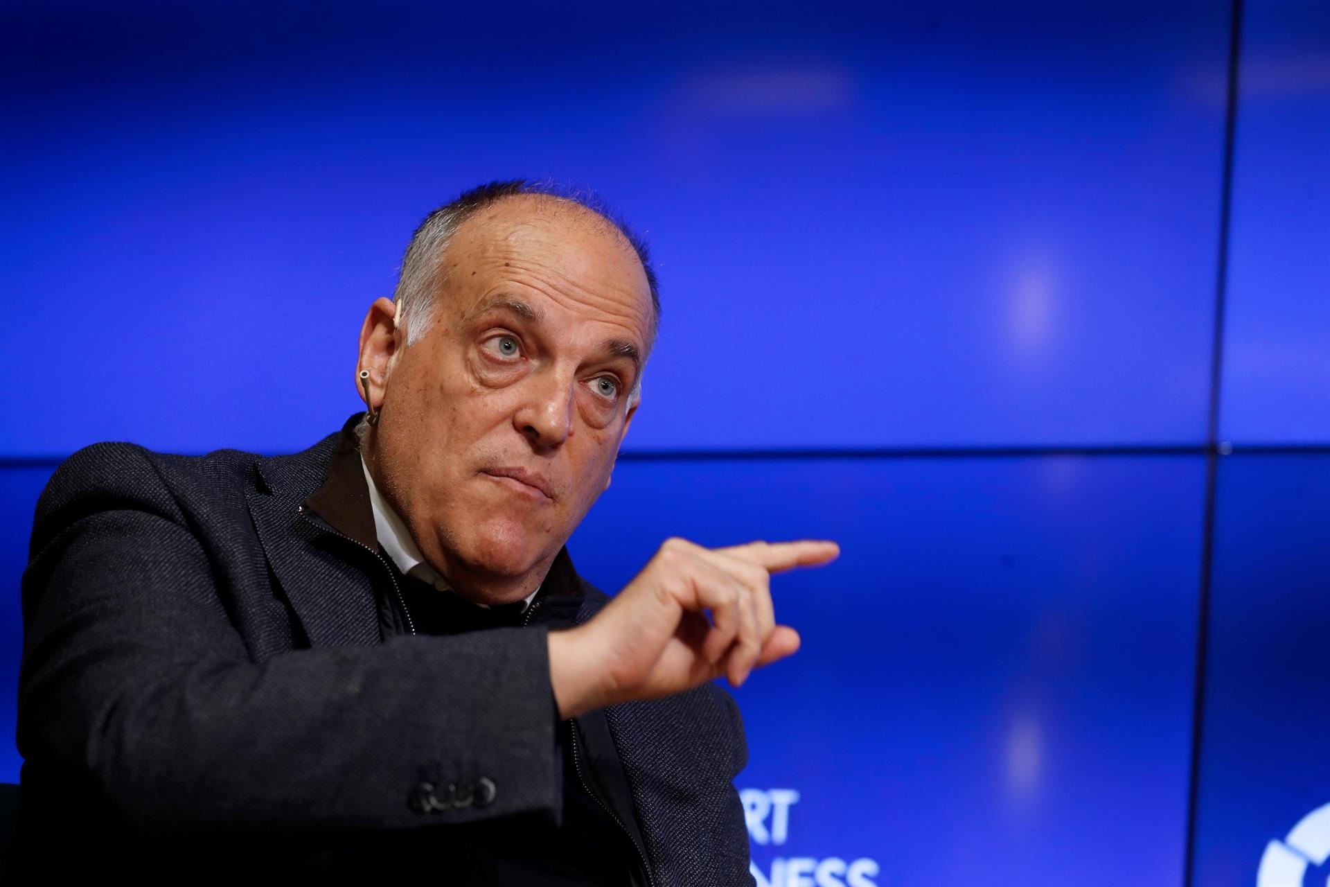 Javier Tebas, président de la Liga, analyse la situation économique du Barça. EFE