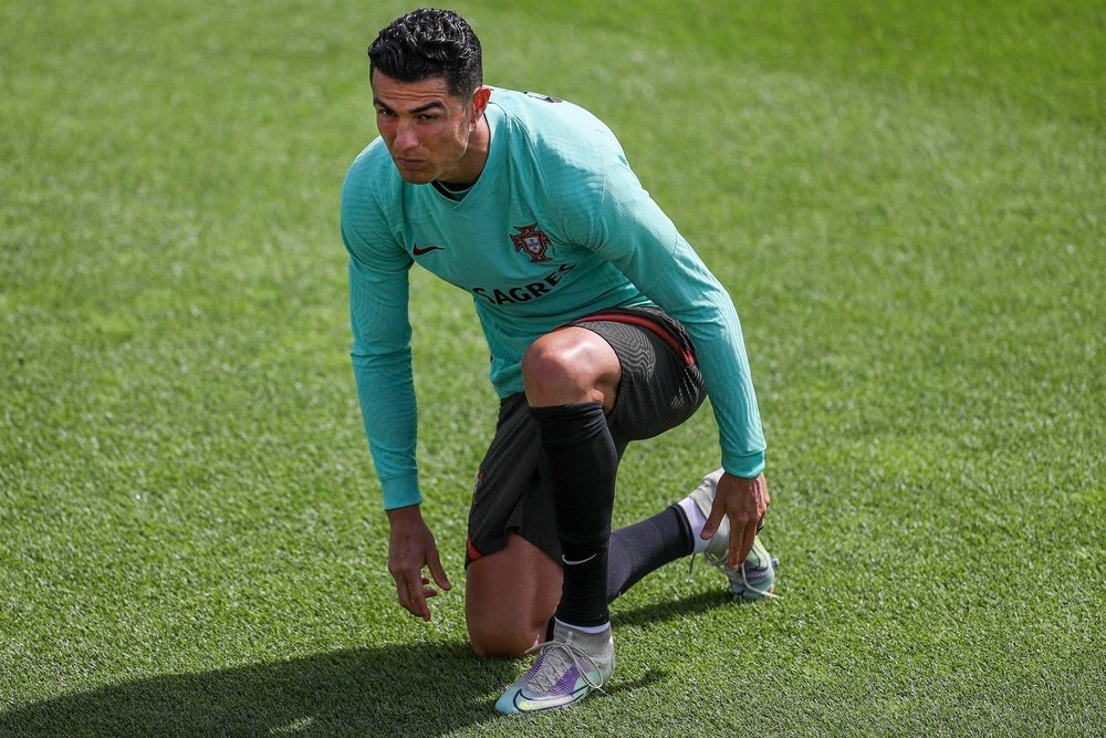 Cristiano se entrenó en la ciudad deportiva del Mallorca. EFE