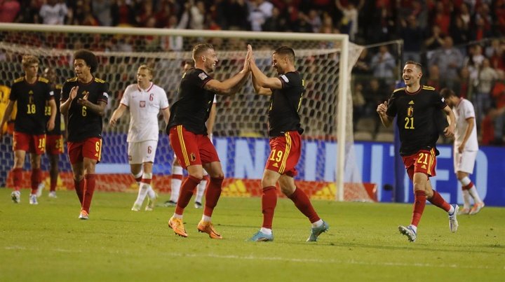 Belgium return to winning ways by hitting Poland for six