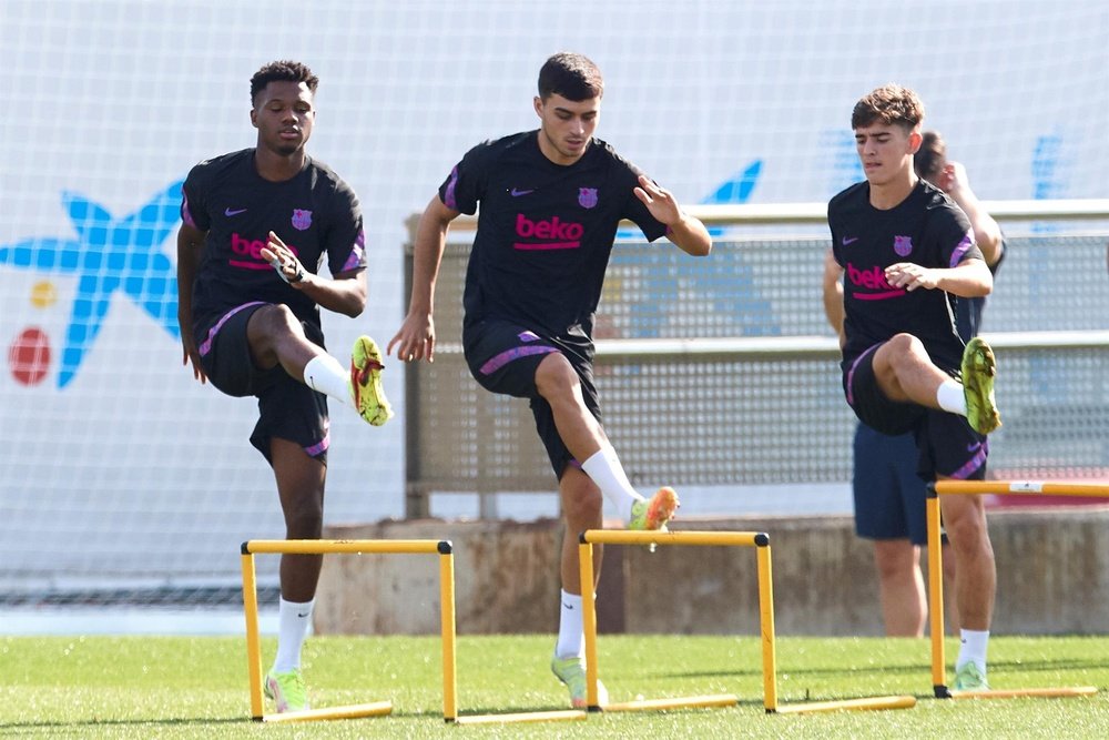 Ansu Fati está focado no regresso aos trabalhos com o Barcelona.AFP