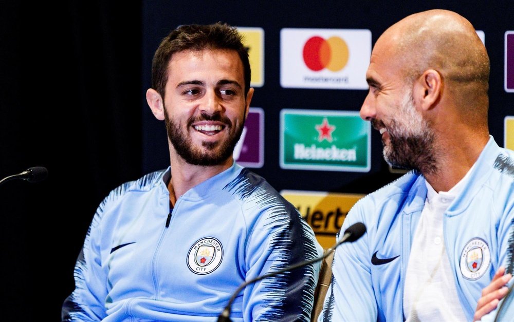 Guardiola hailed Bernardo Silva’s personality. EFE
