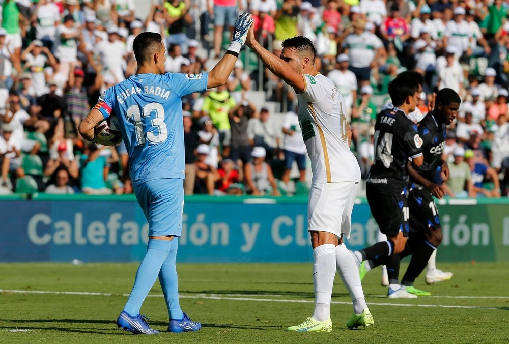 Édgar Badía ha disputado los 14 partidos de Liga con el Elche. EFE