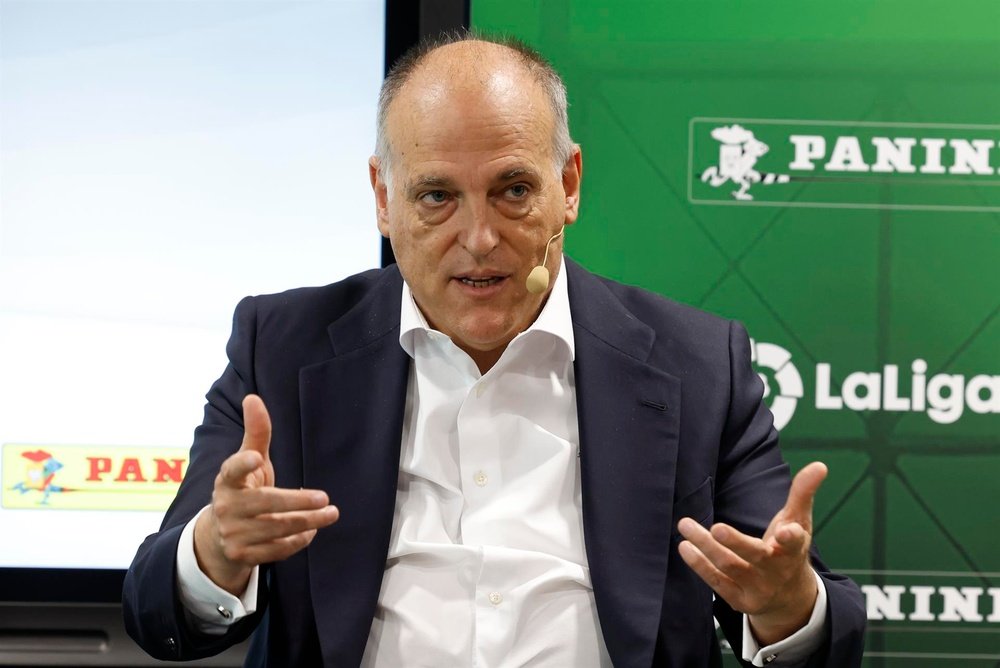O presidente de LaLiga, Javier Tebas, crítica a Floretino pela Superliga