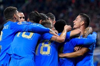 L'Italia è tra le quattro finaliste della Nations League. EFE/Tamas Kovacs