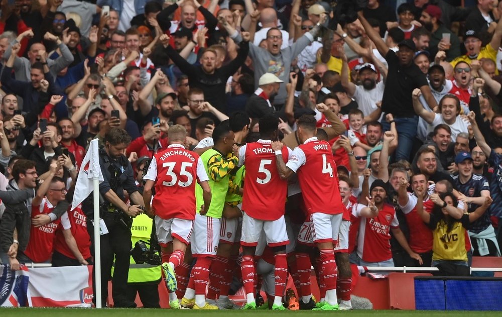 O Arsenal continua imparável na Premier League. AFP