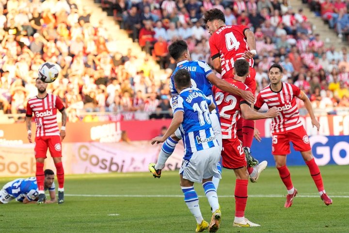 La Real Sociedad superó al Girona por 3-5 en Liga. EFE