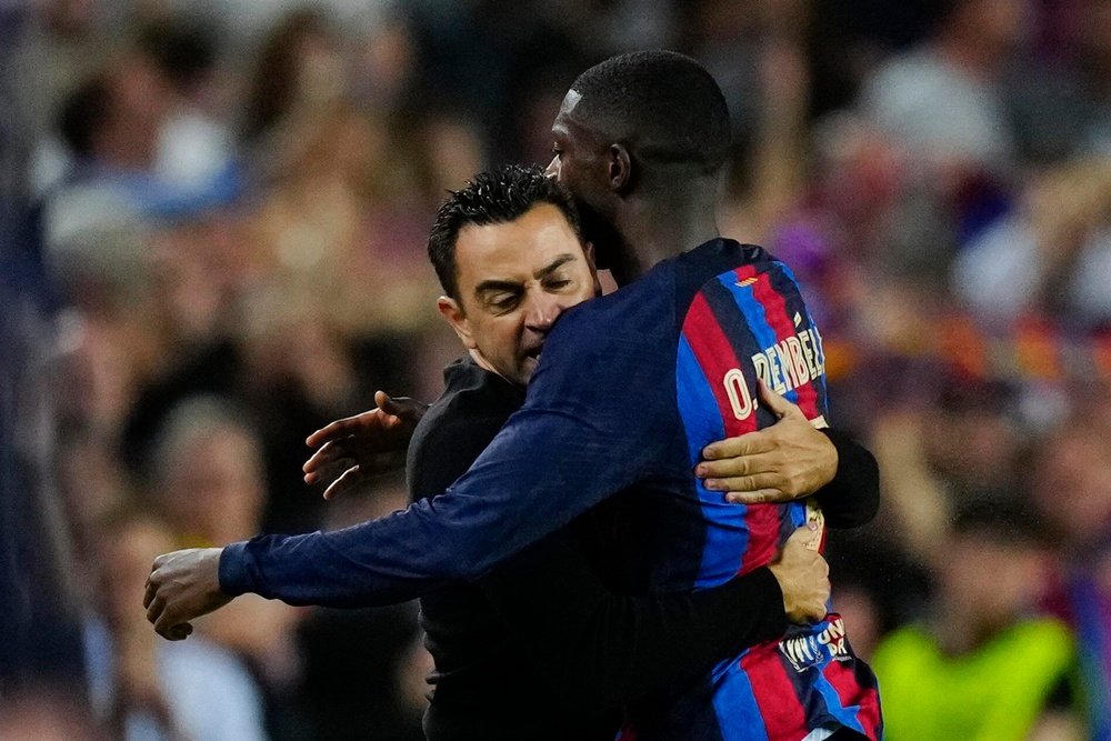 Dembele scored as Barcelona drew 3-3 with Inter Milan. EFE