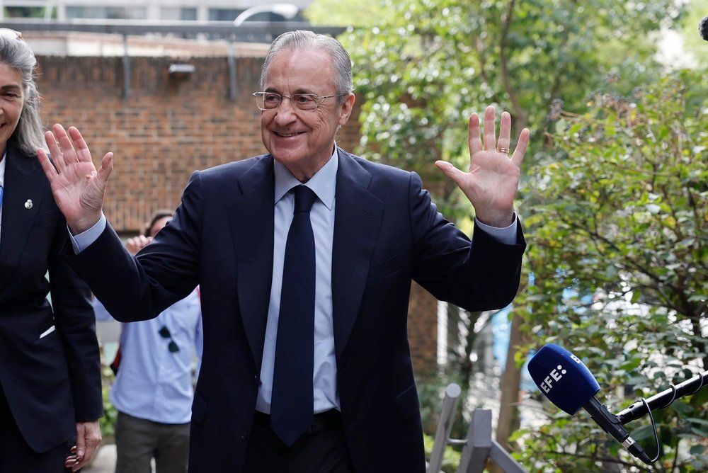 Florentino Perez gave evidence in the Neymar trial. EFE