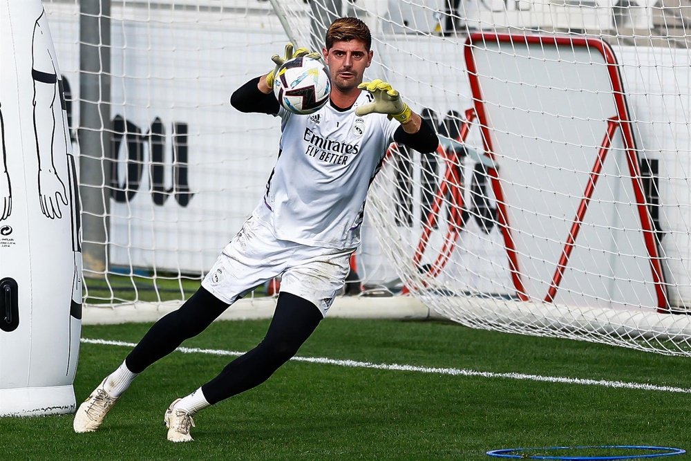 Courtois trained with the squad. EFE