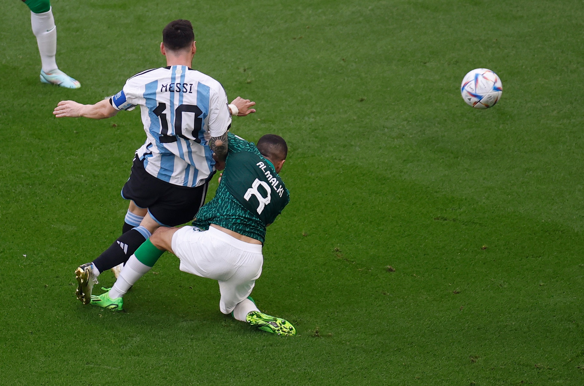 Messi took 10 minutes to open the scoring against Saudi Arabia