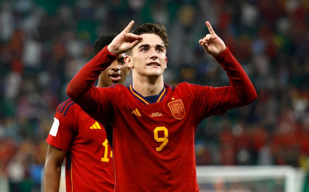 Gavi started for Spain against Morocco. EFE