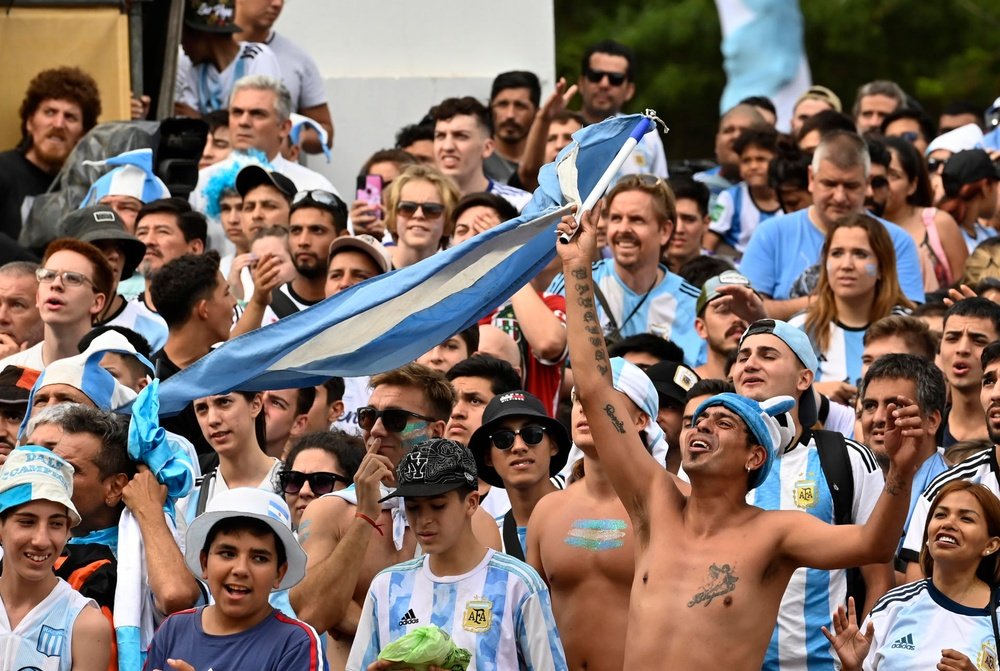 Bangladesh celebró por todo lo alto el triunfo de Argentina. EFE