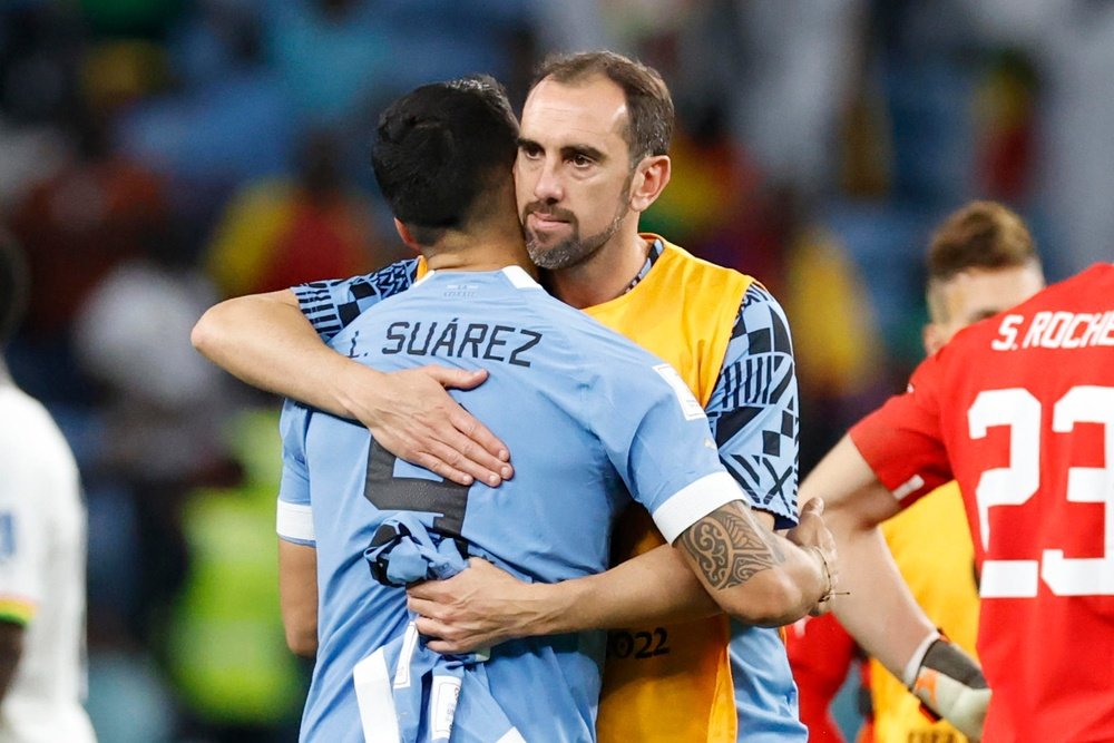 Diego Godin does not regret how he reacted to World Cup elimination. AFP
