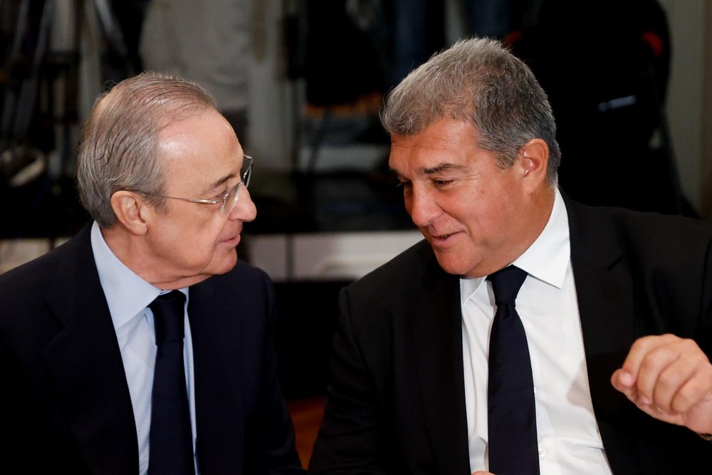 Florentino et Laporta vont boire un verre ensemble avant la finale. EFE