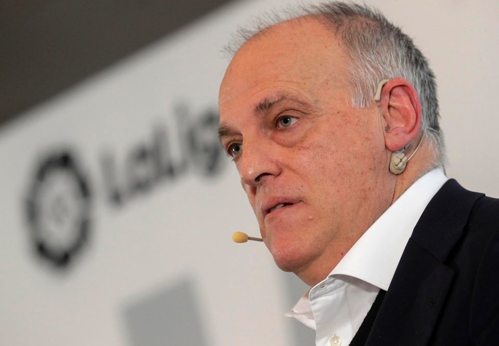 Tebas se pronunció sobre el muñeco de Vinicius. EFE