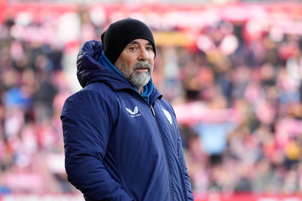 Jorge Sampaoli, ya ex entrenador del Sevilla FC, durante el último partido frente al Girona. EFE/ David Borrat