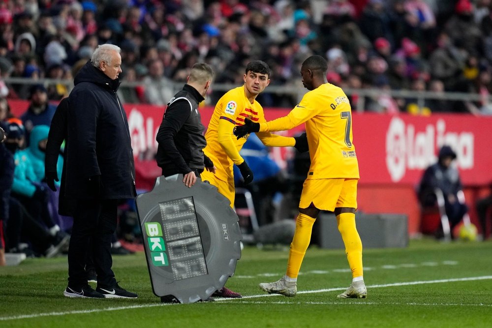 Pedri scored the only goal of the match. EFE