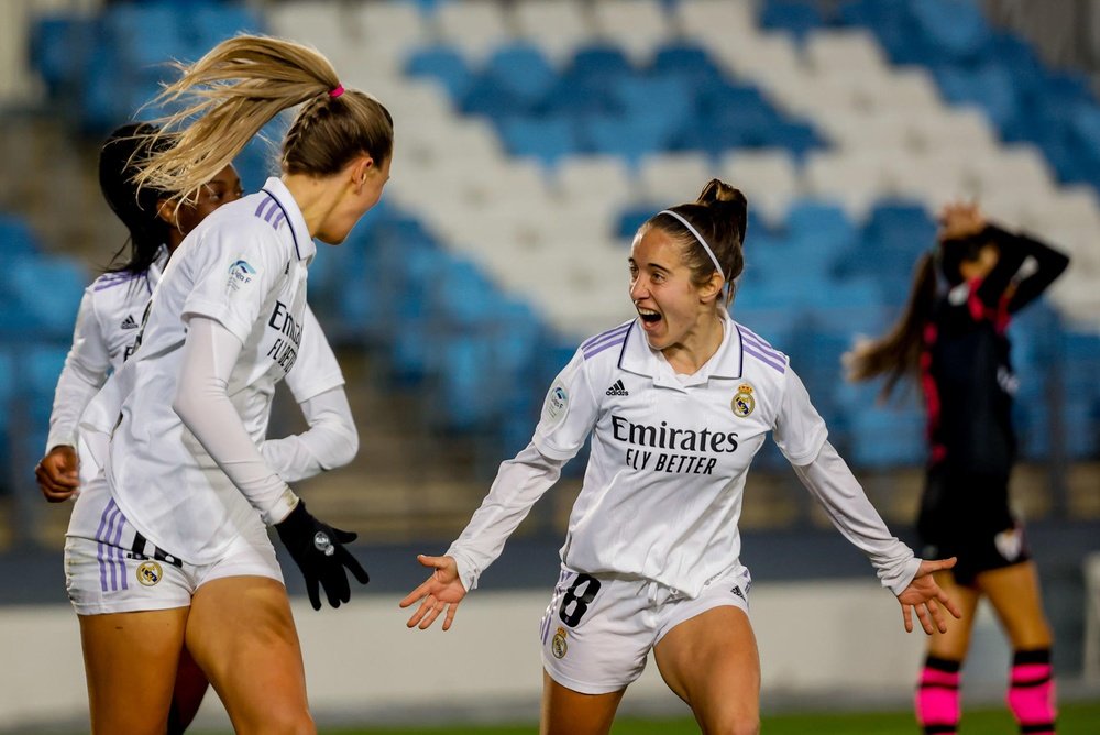 El Real Madrid Femenino se impuso por 1-0 al Sporting Huelva. EFE/Daniel González
