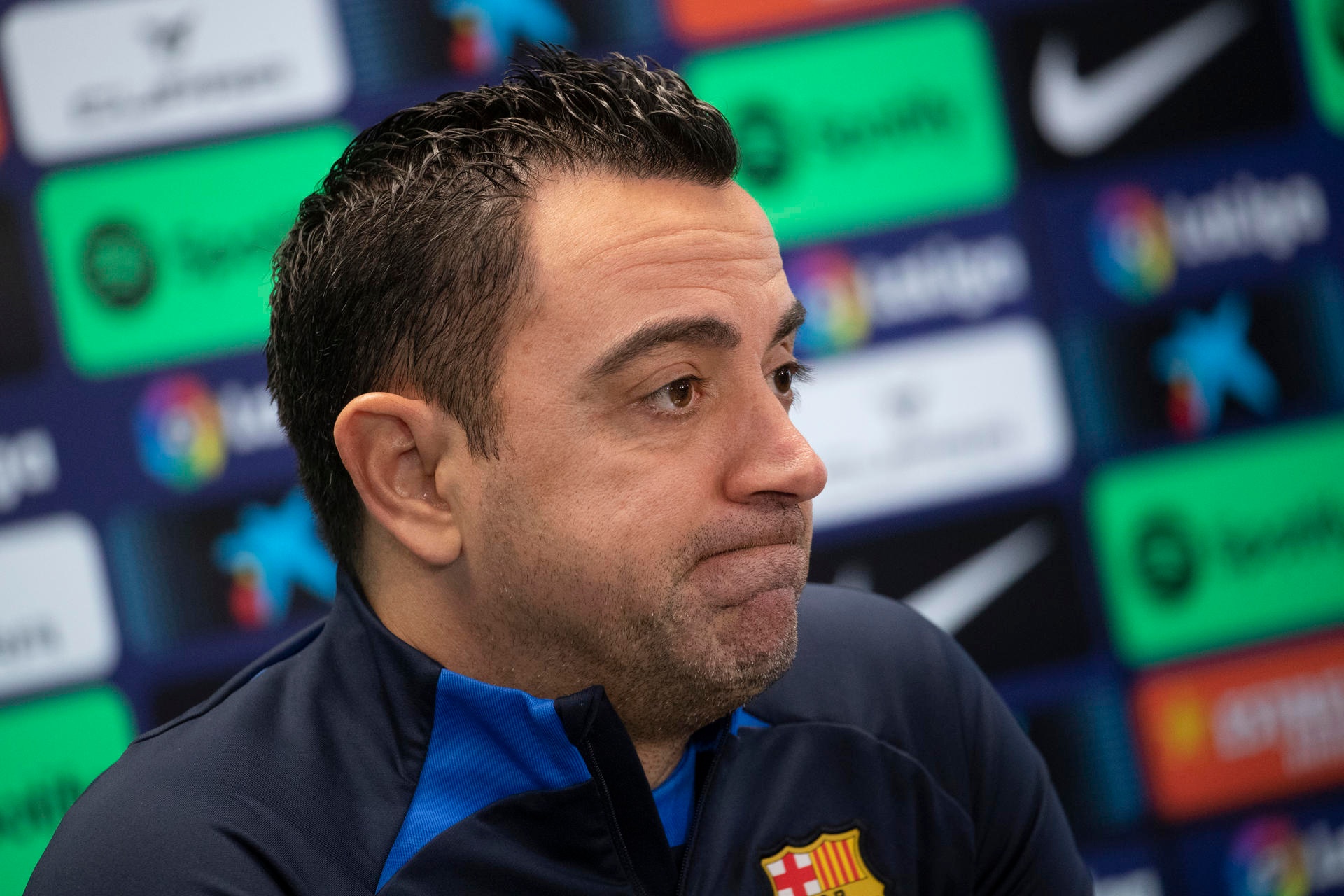 Xavi spoke ahead of the first leg of the Copa del Rey semi-final against Real. EFE