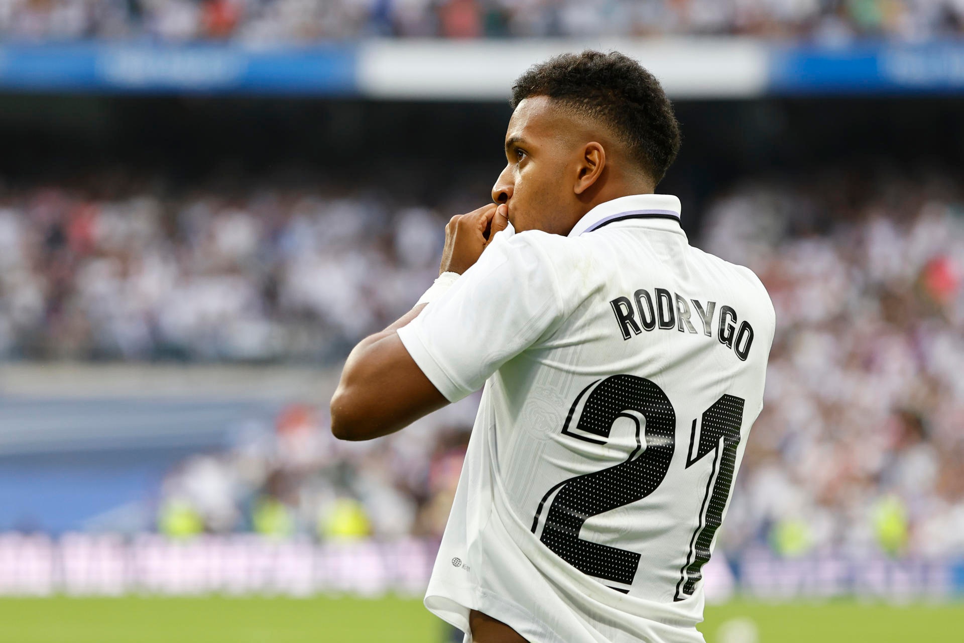 Rodrygo returned to training on Tuesday. EFE
