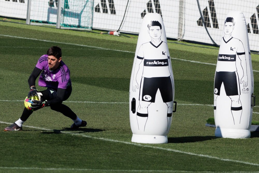 Courtois retrouve l'entraînement collectif.EFE