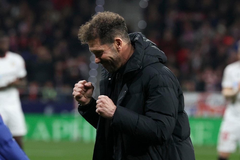 Diego Simeone était en visite à Naples ce week-end. EFE