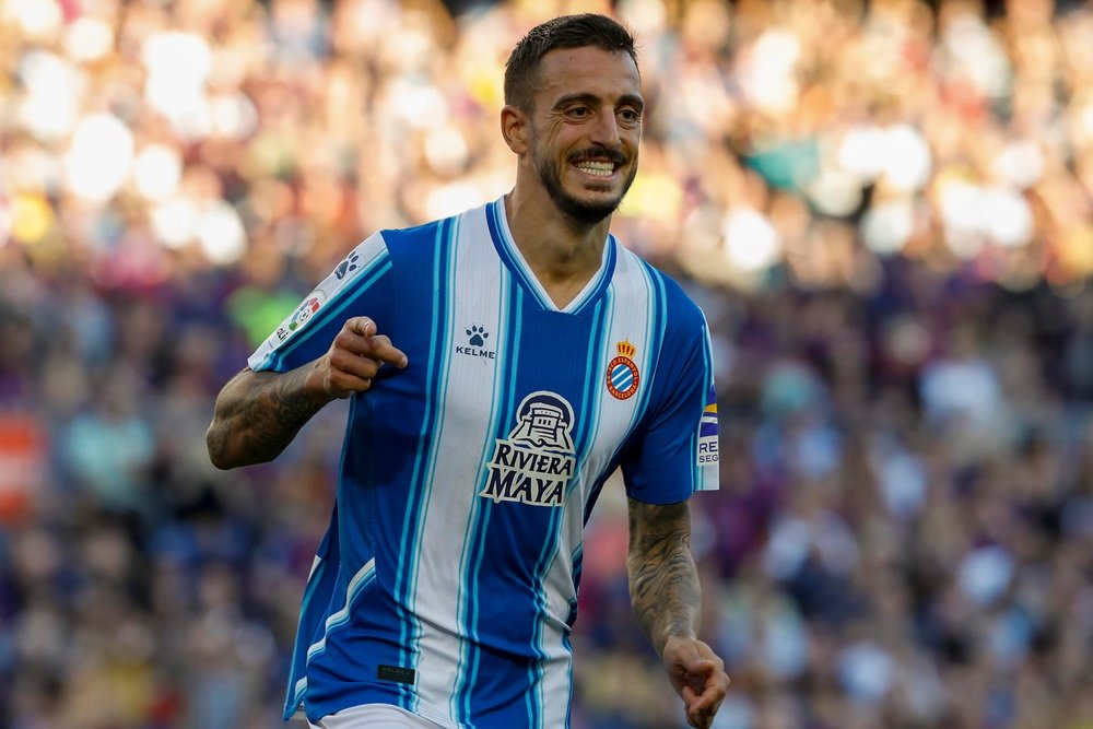 Joselu cambiará el Espanyol por el Real Madrid en cuestión de días. EFE