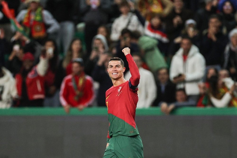 Ronaldo made his 197th appearance for Portugal. AFP