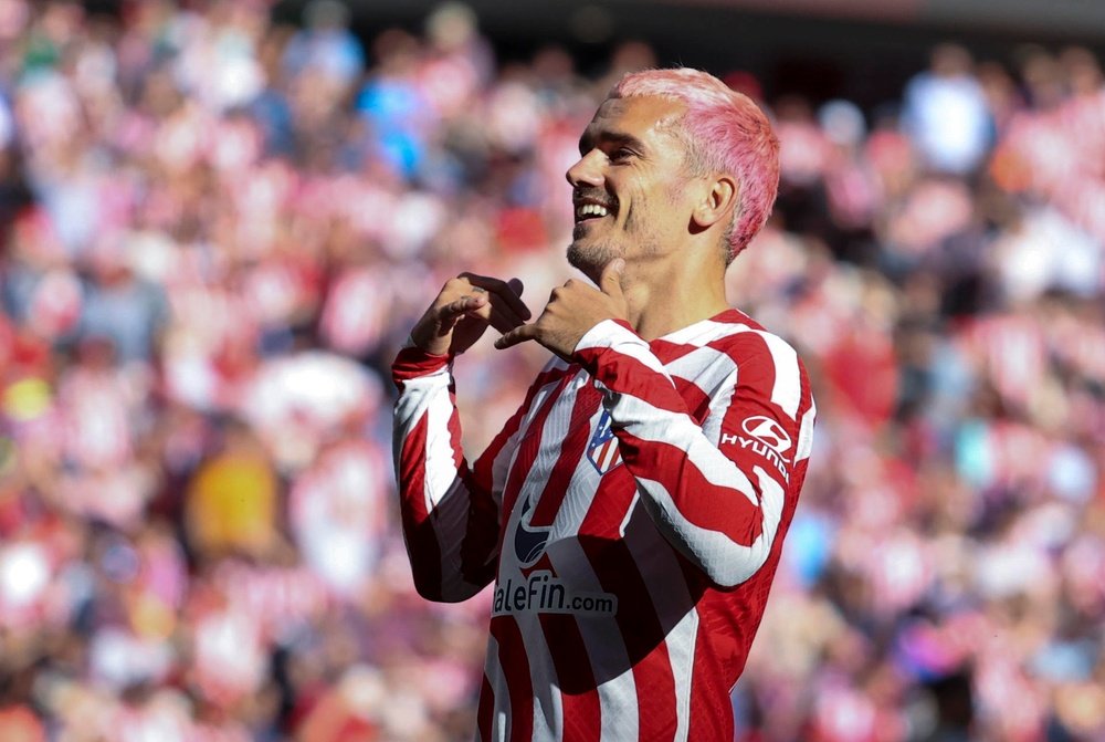 Griezmann alcanzó otra marca importante en el Atlético. EFE