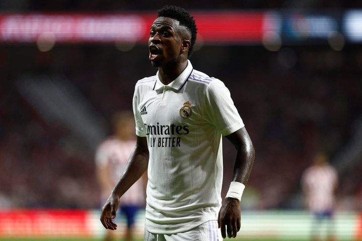 Vinicius se mostró contento por su vuelta tras 1 mes fuera. EFE