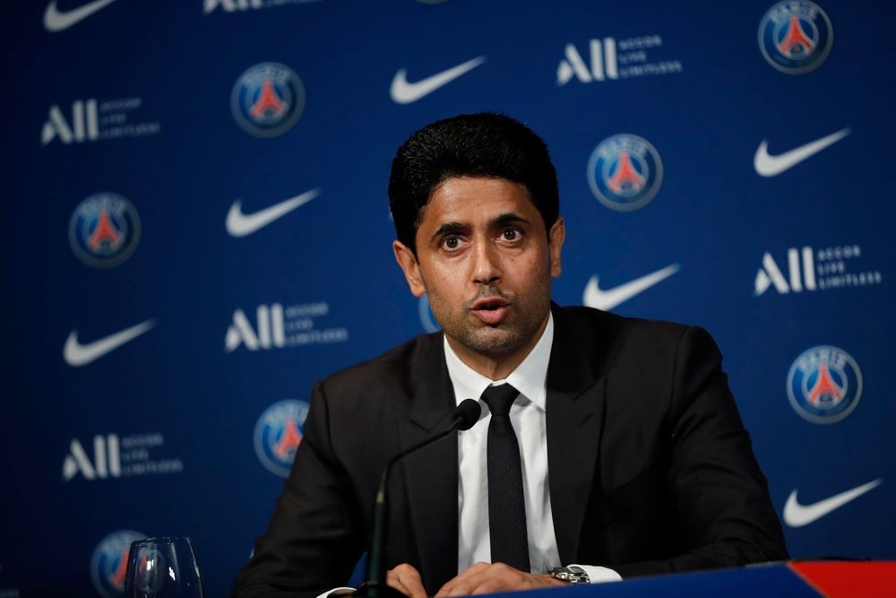 A mensagem de Al-Khelaïfi. AFP
