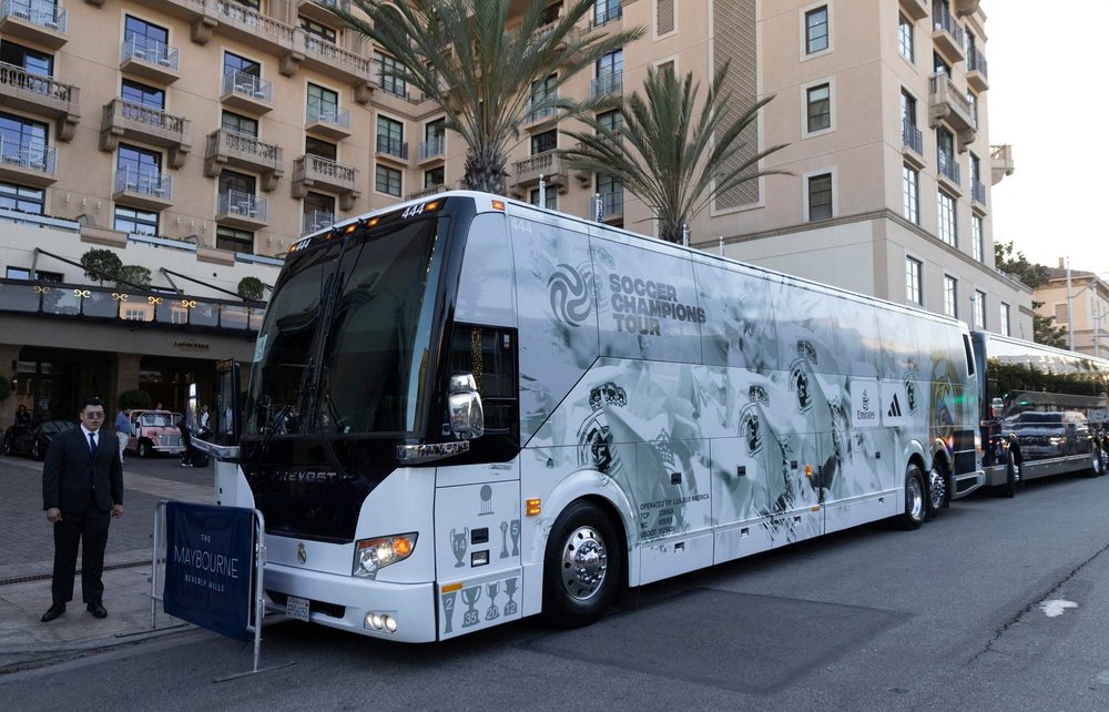 The Madrid bus was involved in an accident. EFE