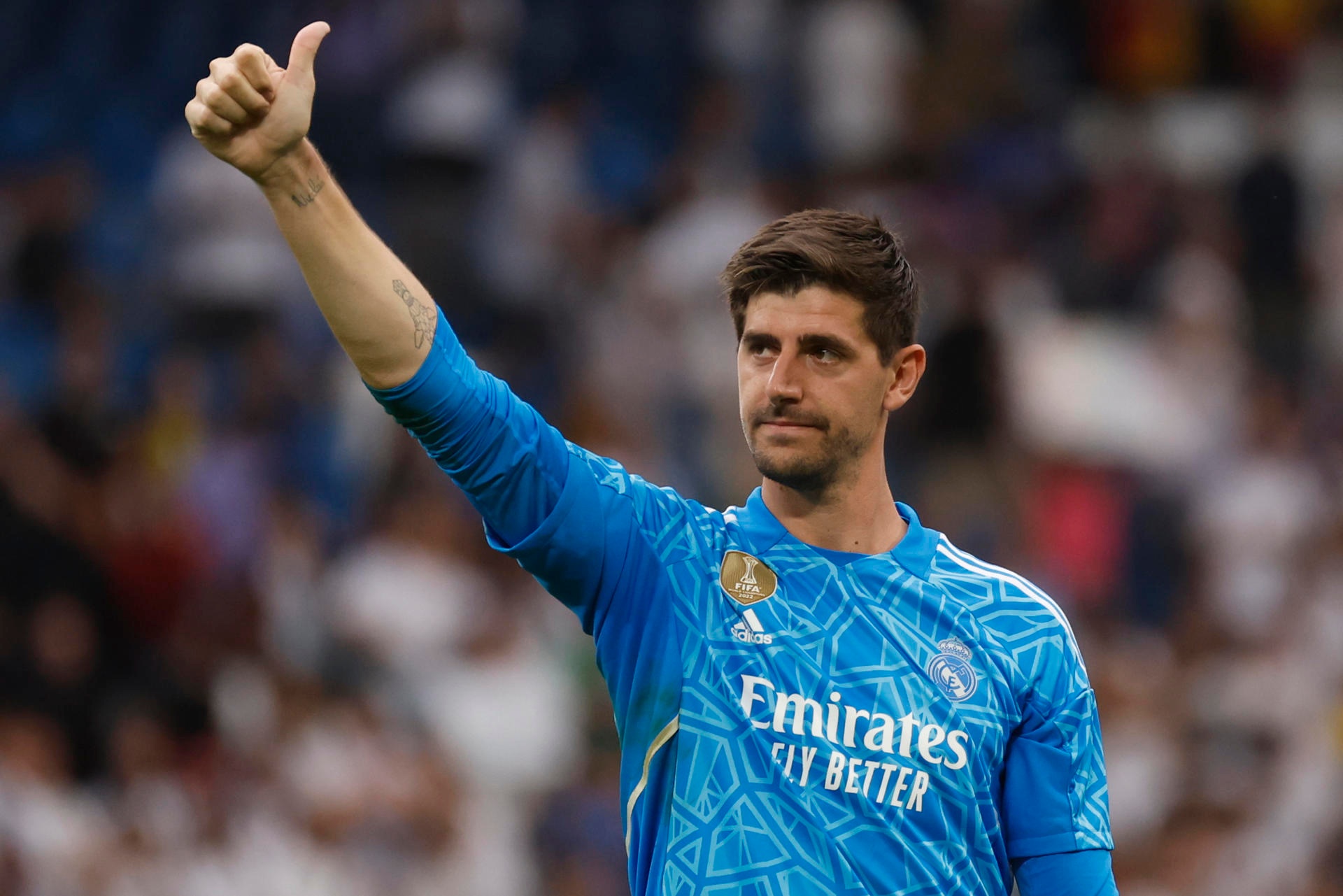 Courtois back in training, expected to return to action in April