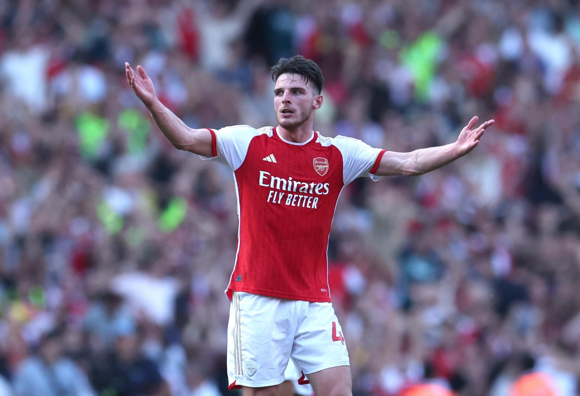 Rice reveals Arteta 'put a sticker' on his chest on his first day at Arsenal