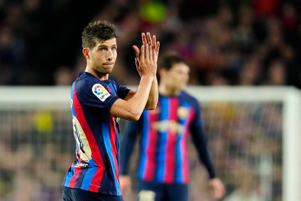 Sergi Roberto celebró su cumpleaños con sus compañeros. EFE