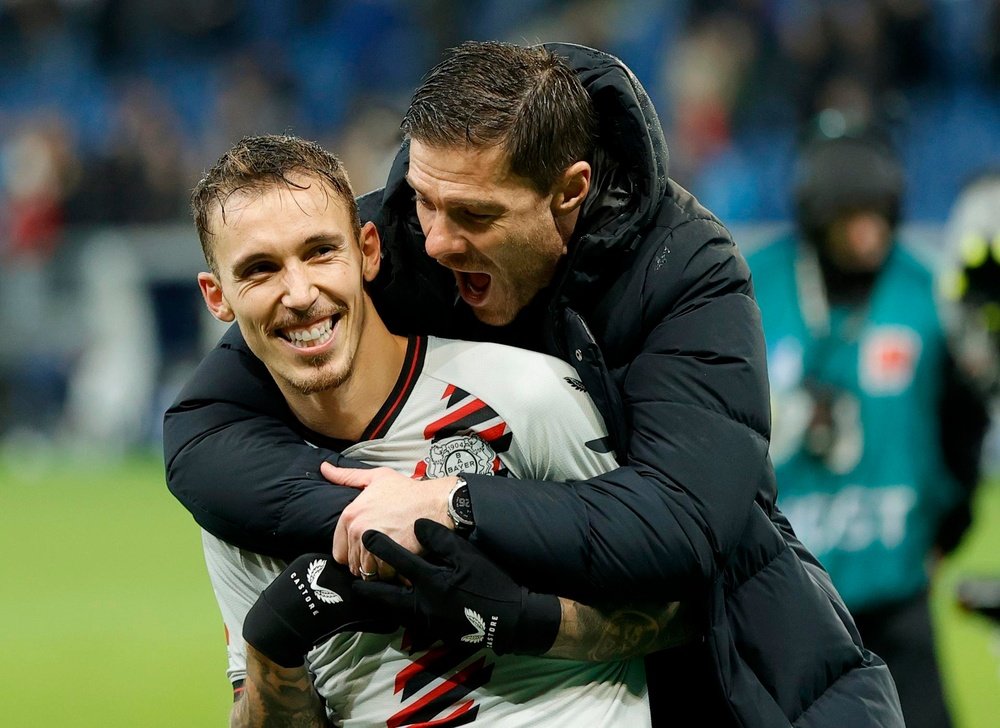 Grimaldo has scored 11 goals for Leverkusen this season. EFE