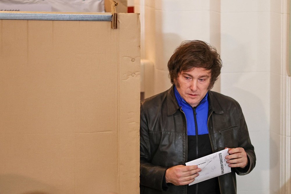 Javier Milei, presidente da Argentina, em foto de arquivo. EFE