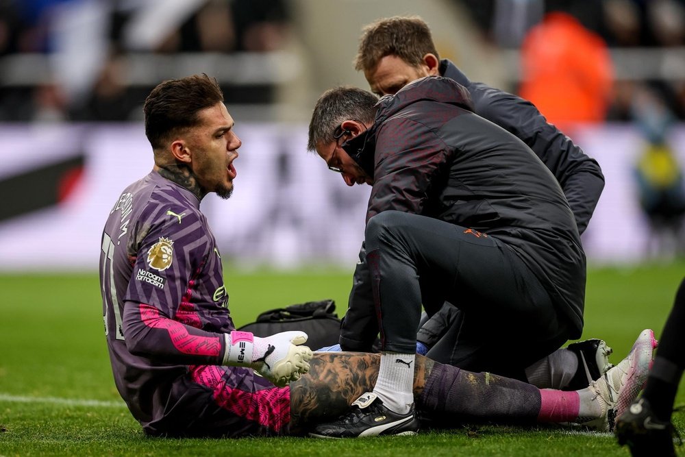 Ederson was injured in Man City's last game against Liverpool. EFE