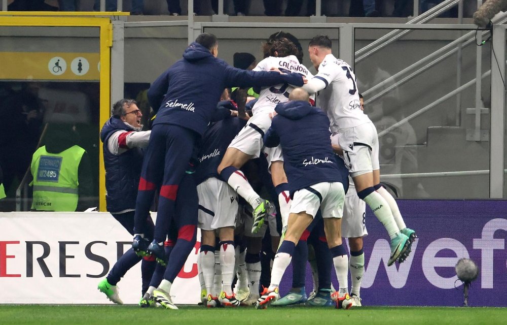 El Bologna ganó de goleada en casa. EFE