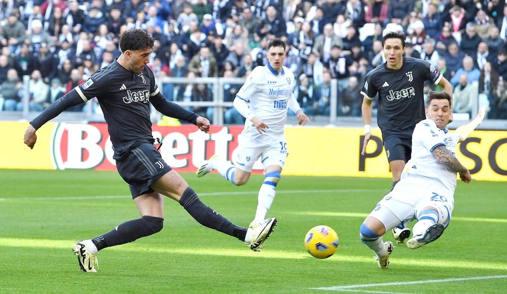 Juve reencontra a vitória com gol no finalzinho. EFE/Alessandro Di Marco