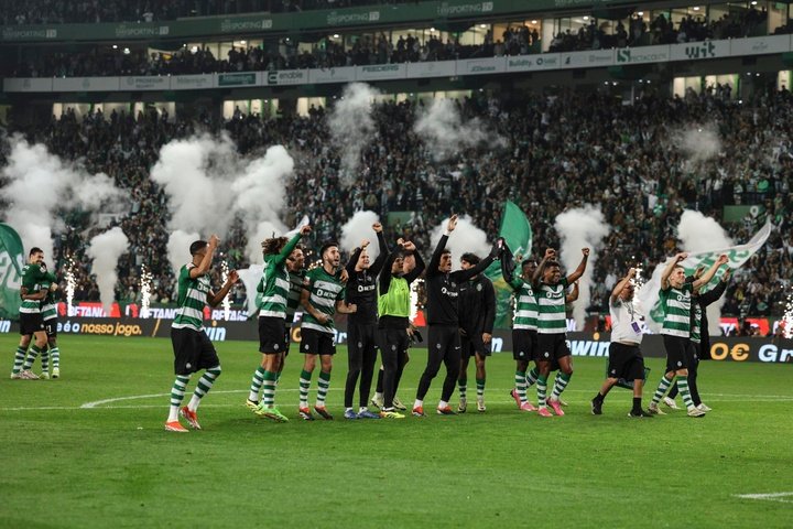 O Sporting pode ser campeão da Liga Portuguesa neste domingo. EFE/EPA/MIGUEL A. LOPES