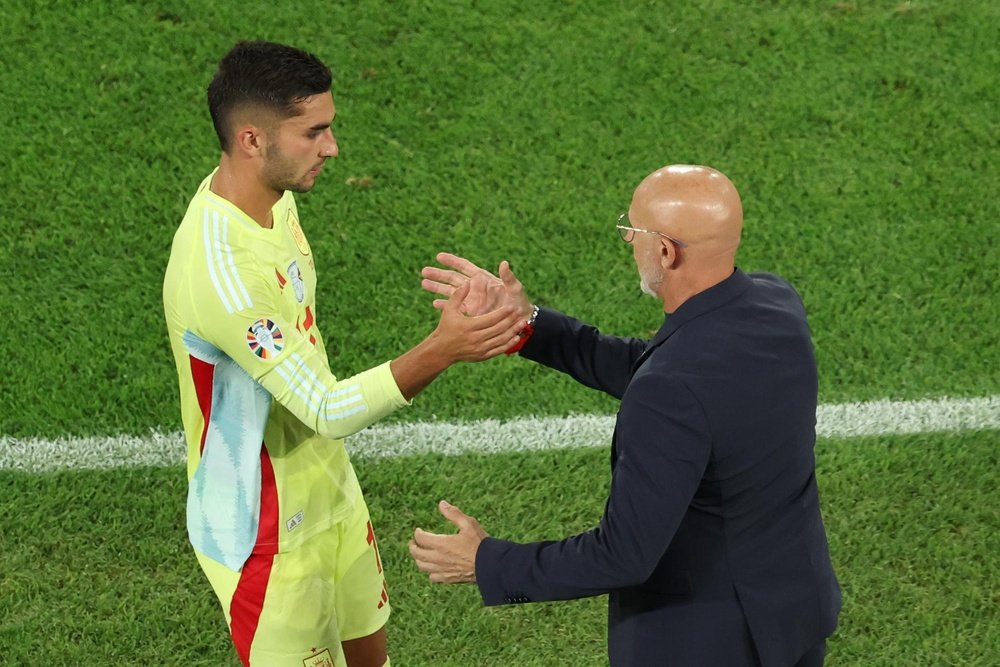 Ferran Torres provided an assist and scored Spain's fourth goal against Switzerland. EFE