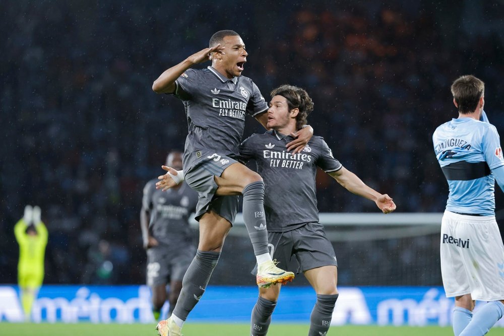 Kylian Mbappe opened the scoring against Celta Vigo. EFE