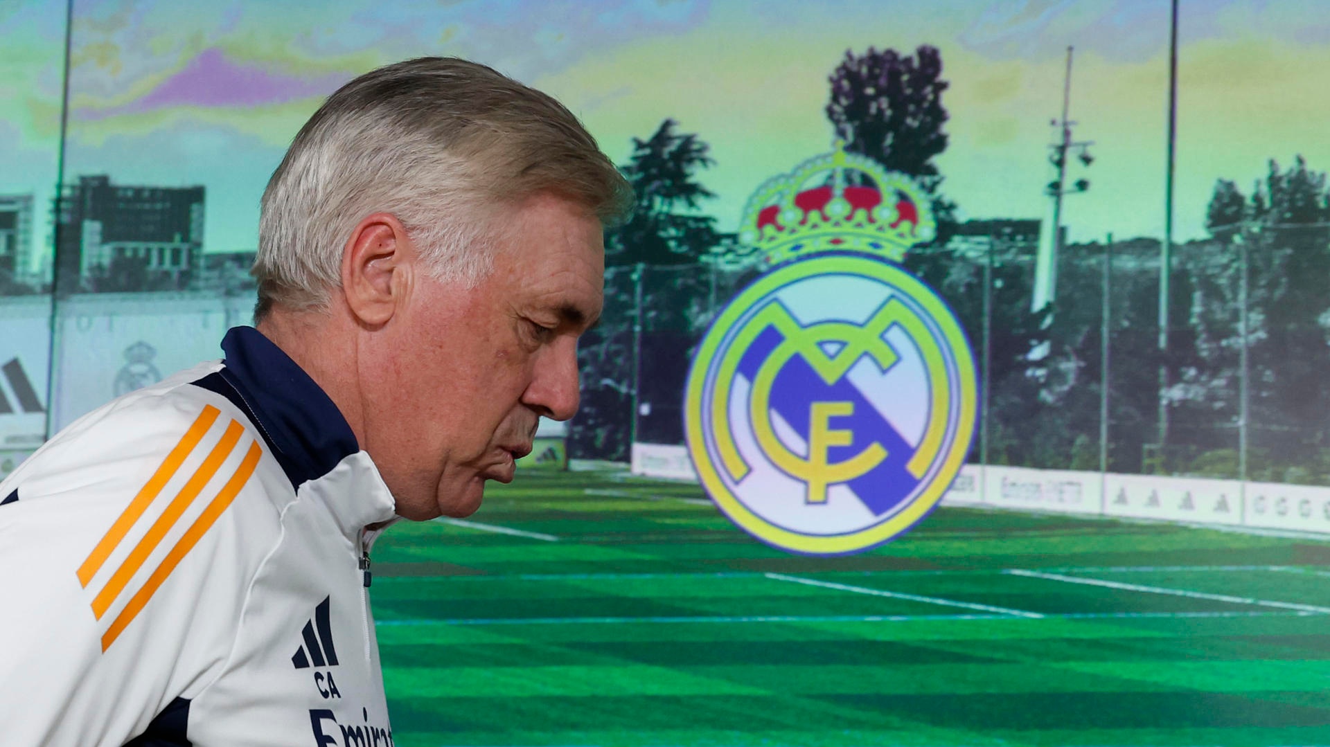 Carlo Ancelotti spoke ahead of the derby clash against Atletico Madrid. EFE