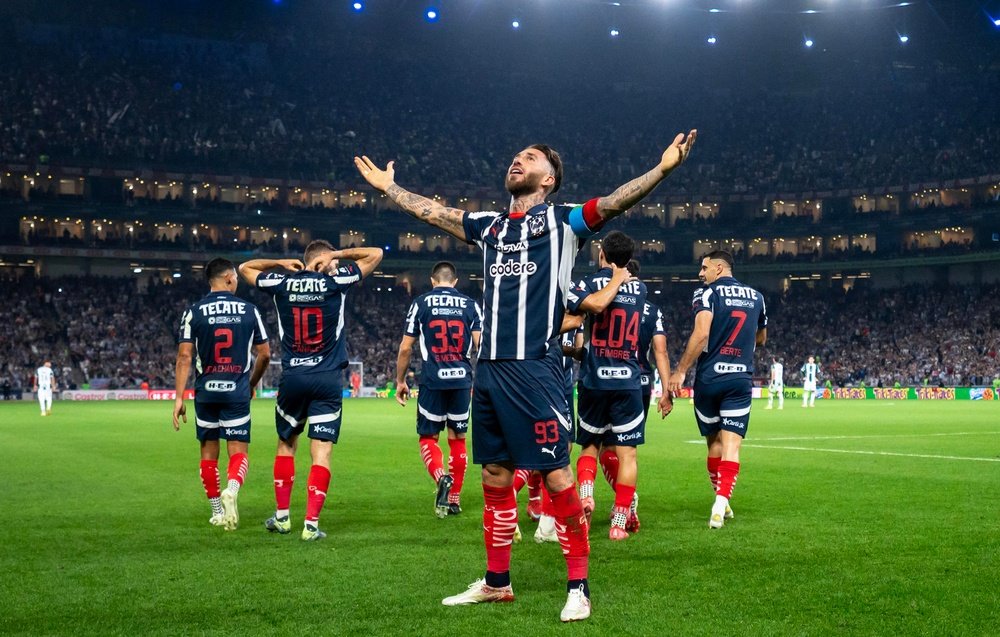 Sergio Ramos marque son premier but à Monterrey. EFE