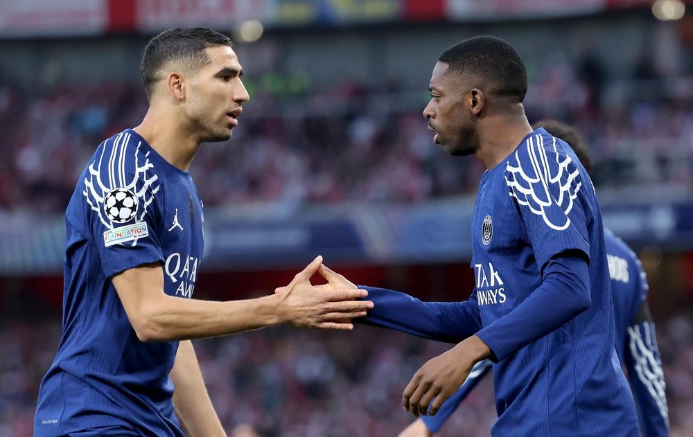 Dembele scored the decicing goal in the first leg at the Emirates. EFE