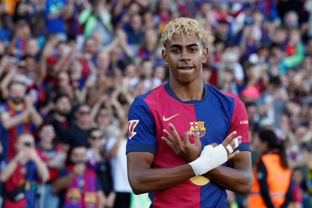 Lamine veut être le joueur le mieux payé de Barcelone. AFP