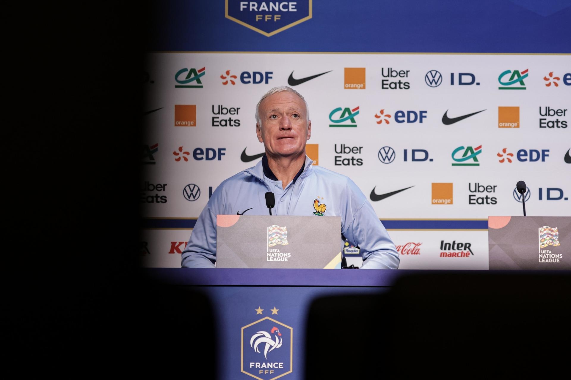Deschamps spoke to the press on Wednesday ahead of the Nations League semi-final against Spain. EFE